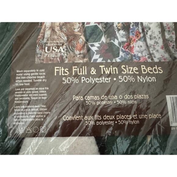 Vintage Sure-Value Blanket Southwestern Aztec Navajo Print Fits Full & Twin-New - Picture 4 of 4